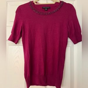 Pink embellished sweater NWT